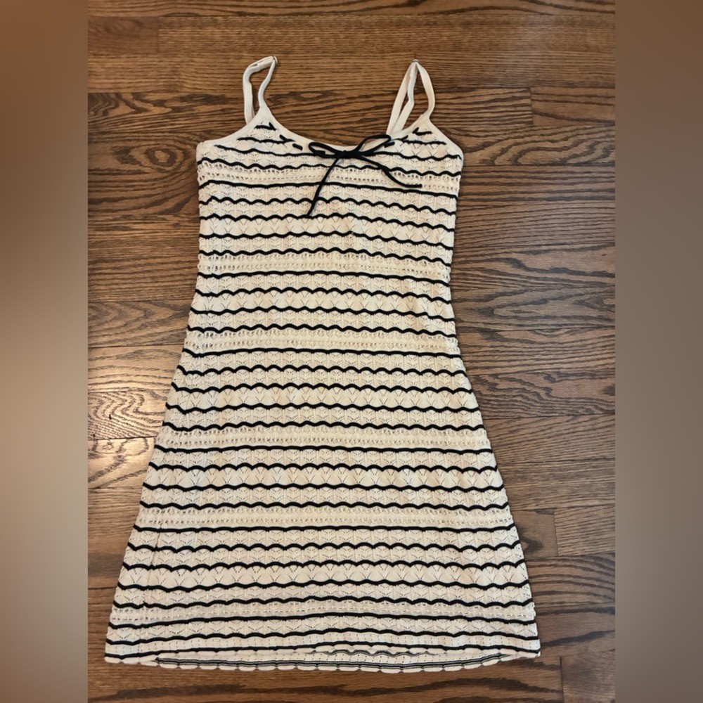 Hollister Striped Crochet Mini Dress size Medium
